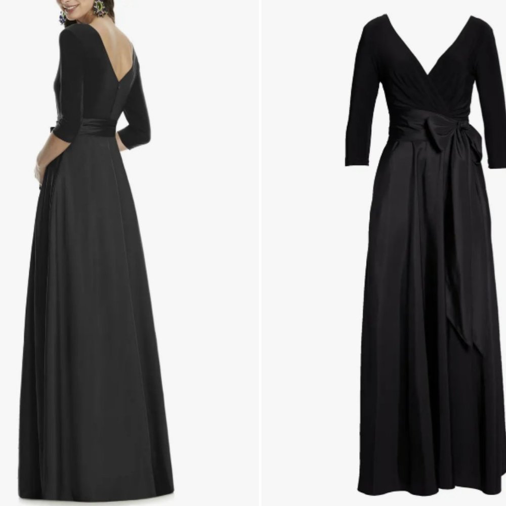 Alfred Sung Jersey & Mikado A-Line Gown - NWT